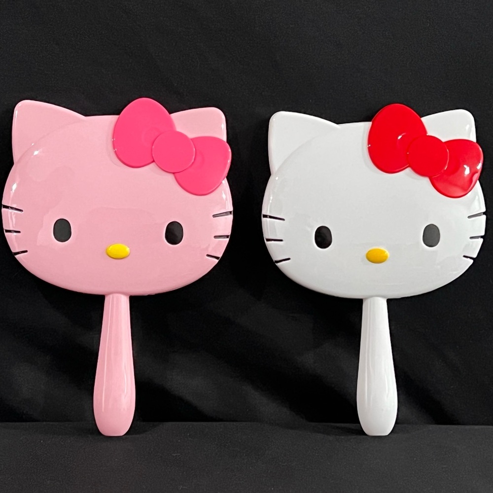 Hello Kitty Hand Mirror, make up mirror, Pink and White, 2packs brand new